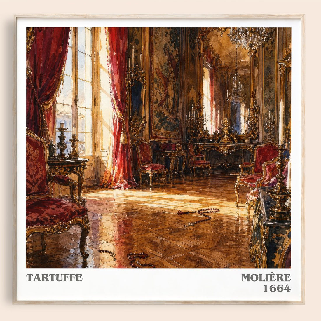 Tartuffe literary book poster by Molière – framed literary art print