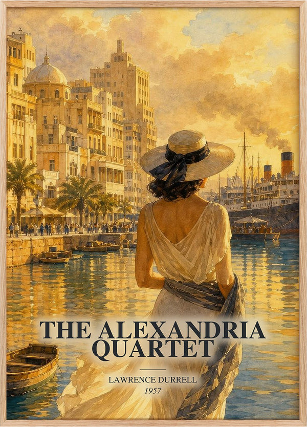 Alexandria Quartet Book Watercolour Illustration by Lawrence Durrell