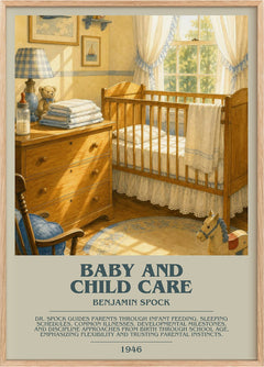 Baby And Child Care Bookish Wall Art by Benjamin Spock