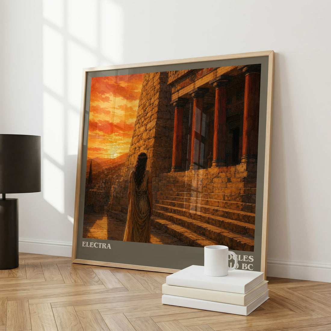 Electra literary art print colour and style options – Sophocles book art