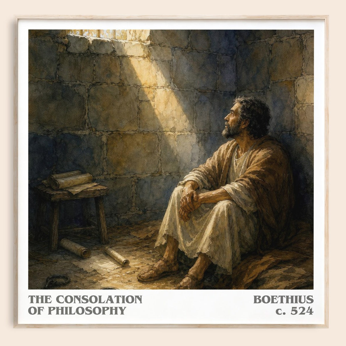The Consolation of Philosophy literary book poster by Boethius – framed literary art print