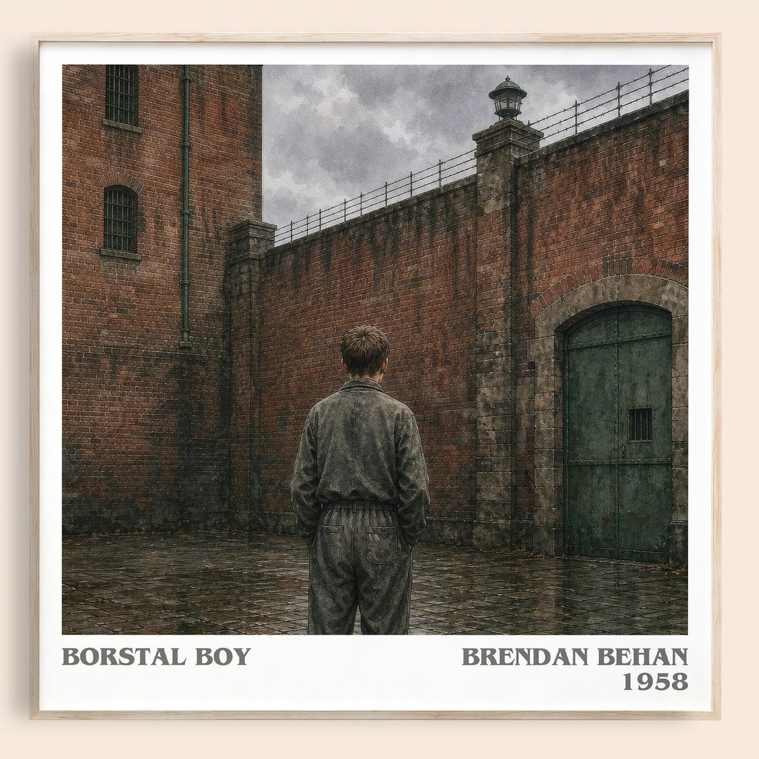 Borstal Boy literary book poster by Brendan Behan – framed literary art print