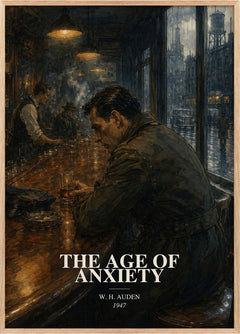 The Age of Anxiety Book Watercolour Illustration by W. H. Auden