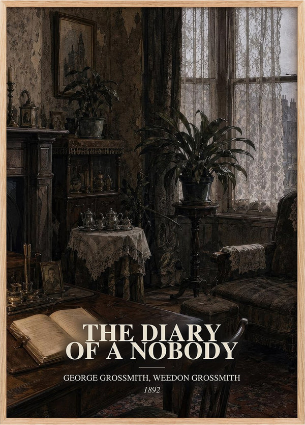 Diary of a Nobody Book Watercolour Illustration by G. Grossmith