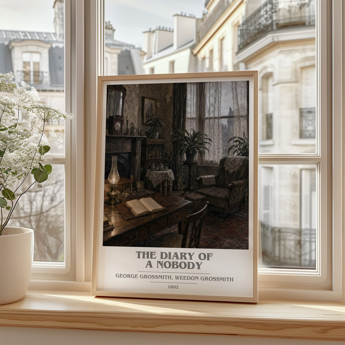 The Diary of a Nobody book cover poster colour and style options – George Grossmith, Weedon Grossmith book art