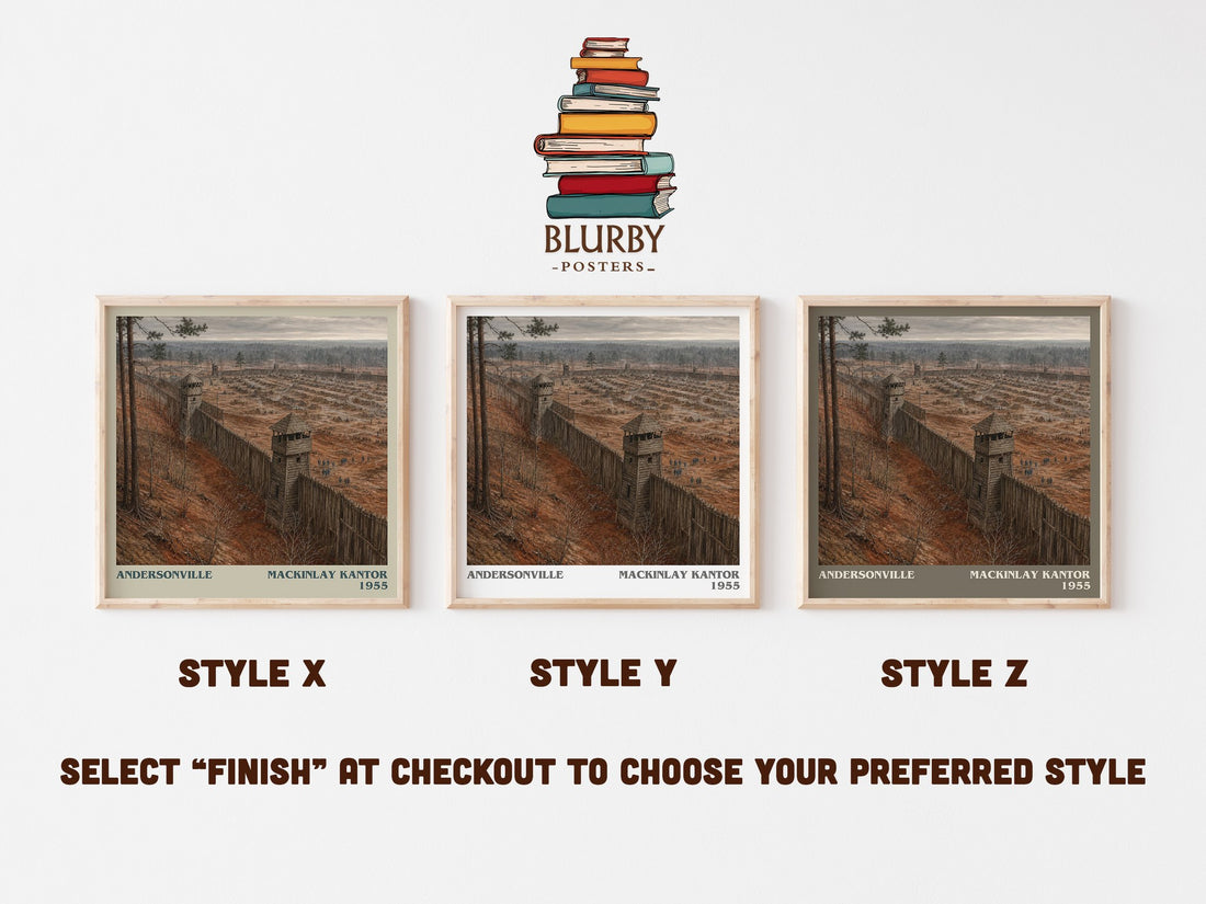 Andersonville literary print in frame leaning in hallway – historical fiction wall art