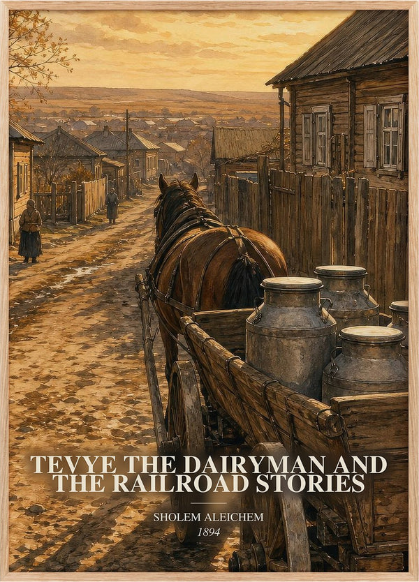 Tevye The Dairyman And The Railroad Stories Book Watercolour Illustration by Sholem Aleichem