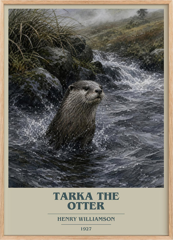 Tarka the Otter Book Cover Poster by Henry Williamson
