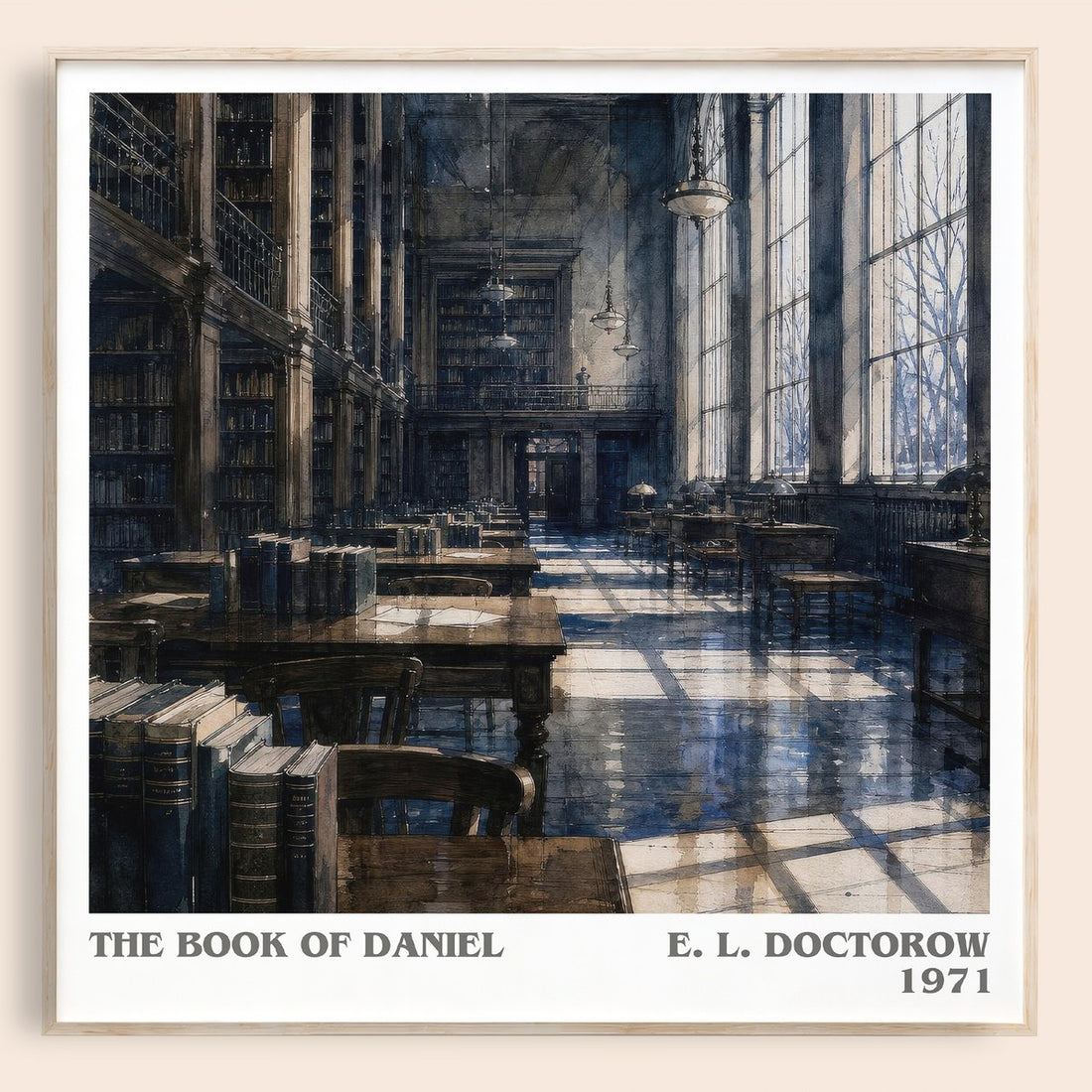 The Book of Daniel literary book poster by E. L. Doctorow – framed literary art print