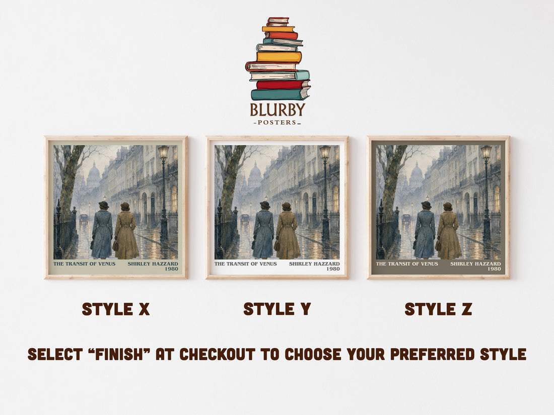 The Transit of Venus literary print in frame leaning in hallway – literary fiction wall art (mockup)