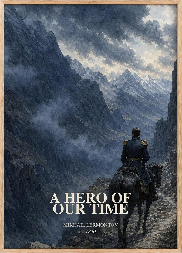 A Hero of Our Time Book Watercolour Illustration by Mikhail Lermontov