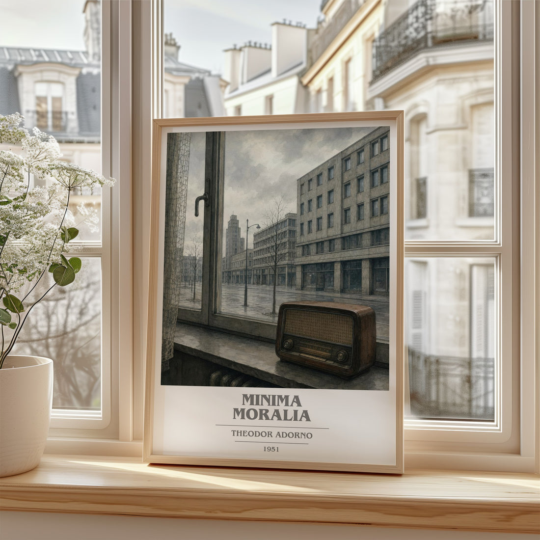 Minima Moralia book cover poster colour and style options – Theodor Adorno book art