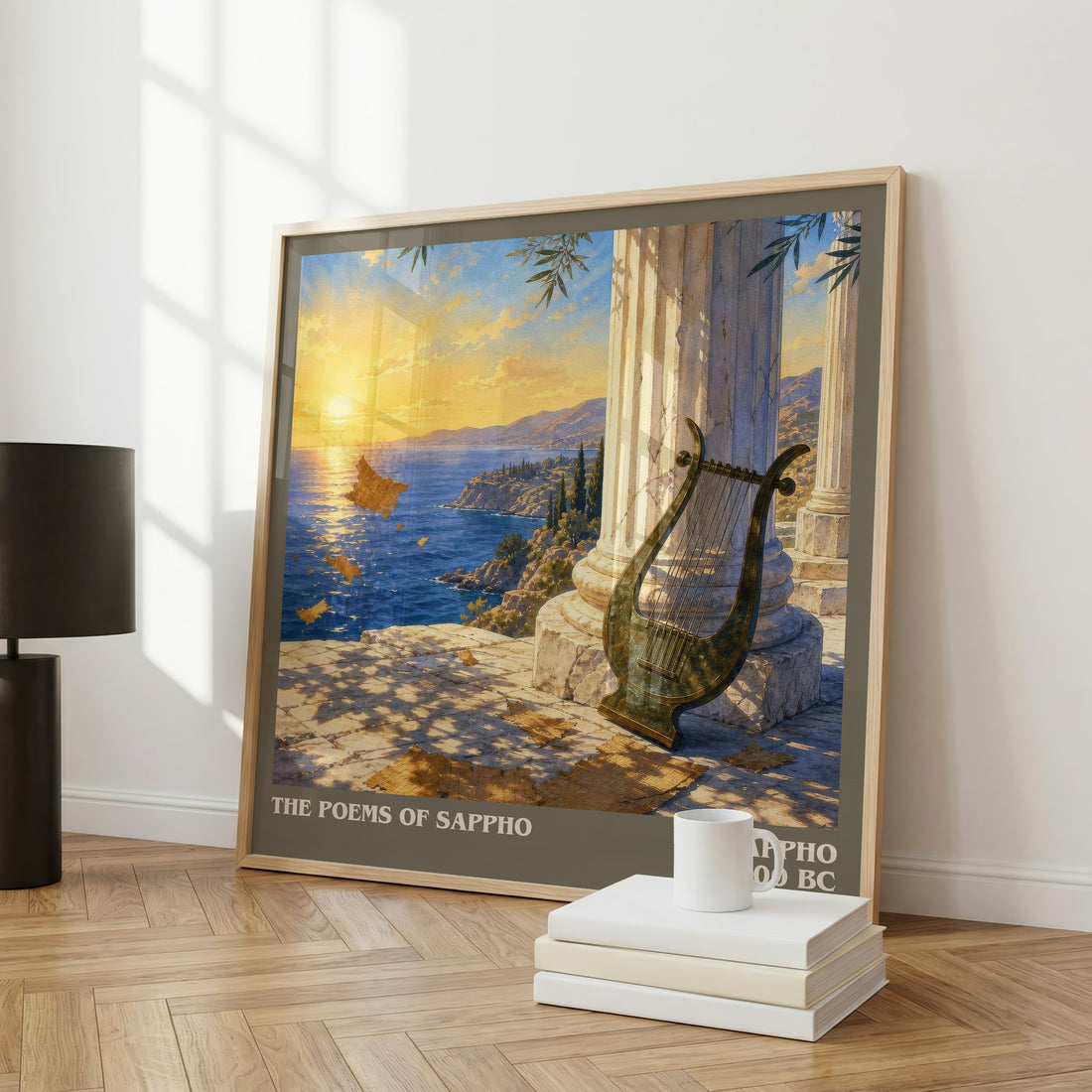 The Poems of Sappho literary art print colour and style options – Sappho book art