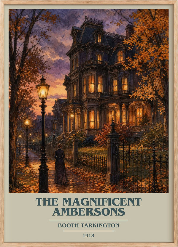 The Magnificent Ambersons Book Cover Poster by Booth Tarkington