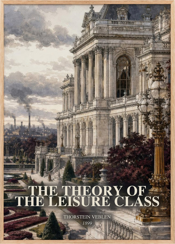 Theory of the Leisure Class Book Watercolour Illustration by T. Veblen