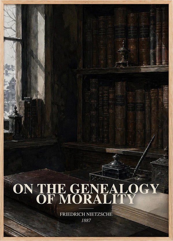 On the Genealogy of Morality Book Watercolour Illustration by Friedrich Nietzsche