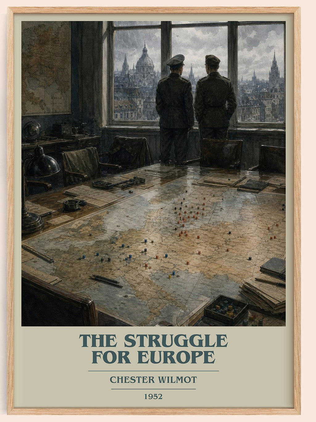 The Struggle for Europe book cover book poster by Chester Wilmot – framed literary art print