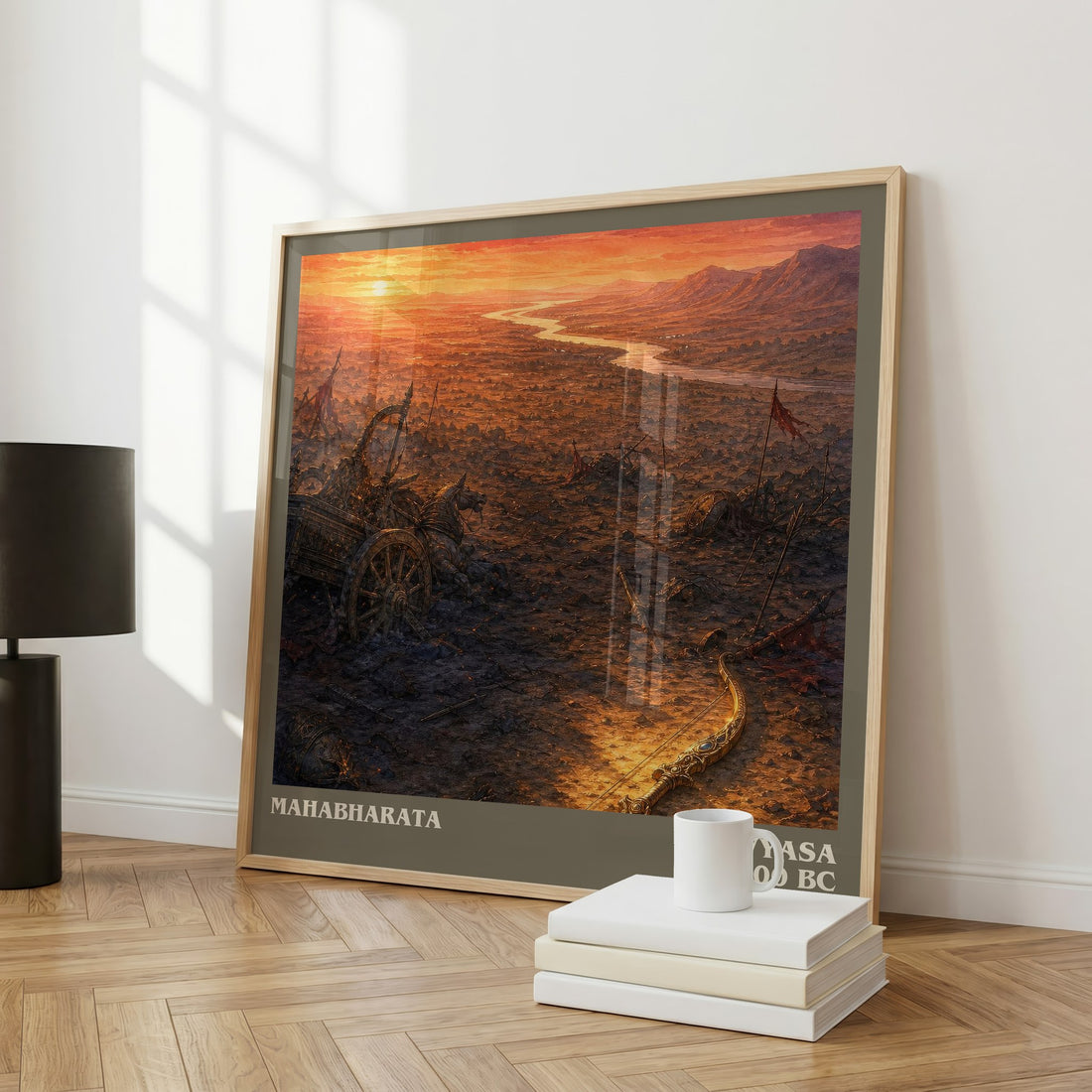 Mahabharata literary art print colour and style options – Vyasa book art