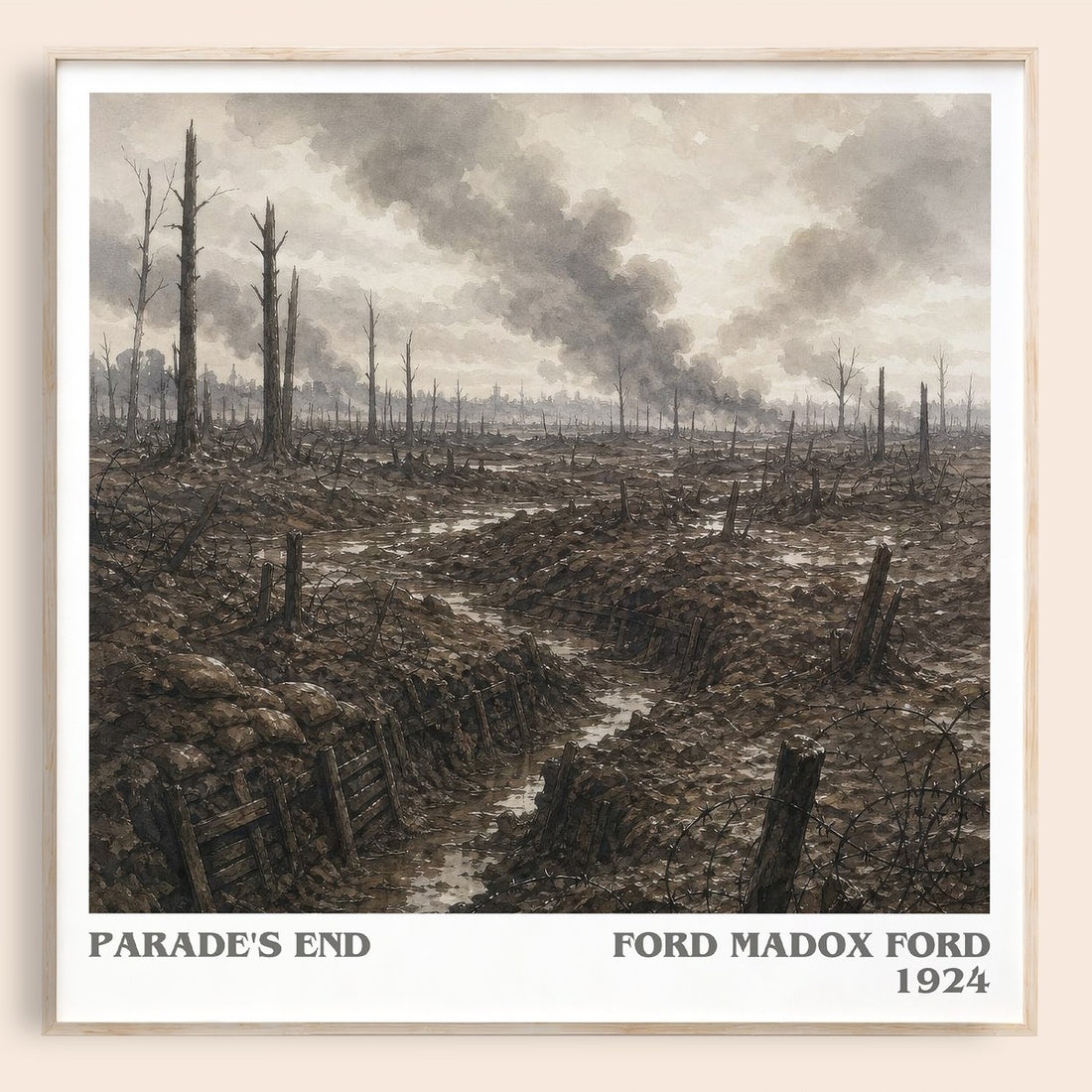 Parade's End literary book poster by Ford Madox Ford – framed literary art print