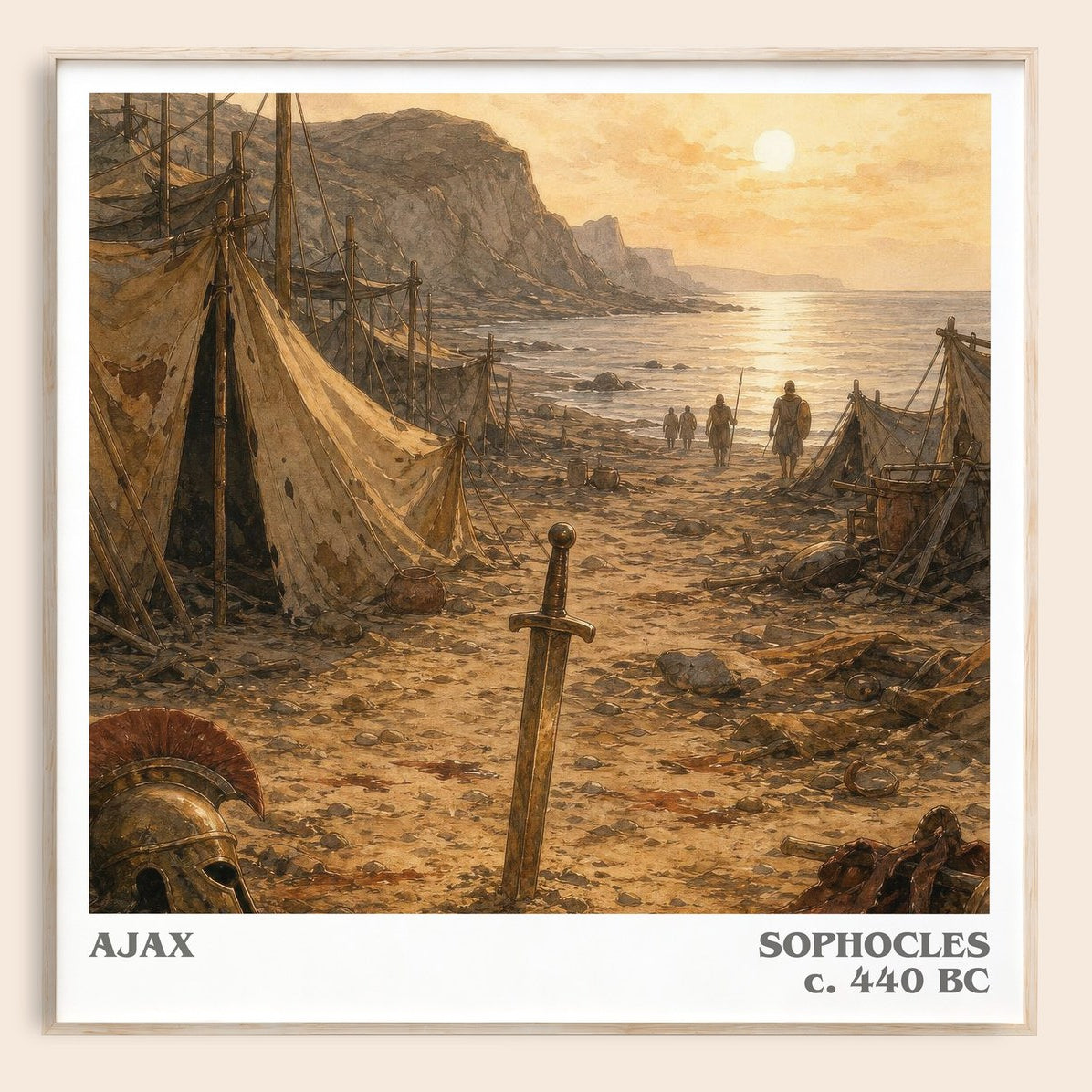 Ajax literary book poster by Sophocles – framed literary art print