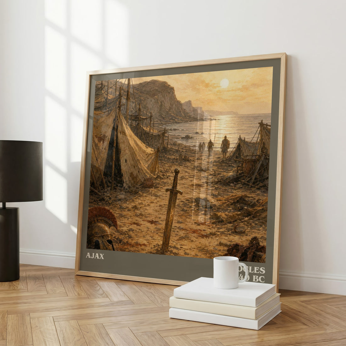 Ajax literary art print colour and style options – Sophocles book art