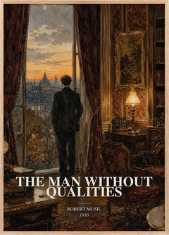 Man Without Qualities Book Watercolour Illustration by Robert Musil