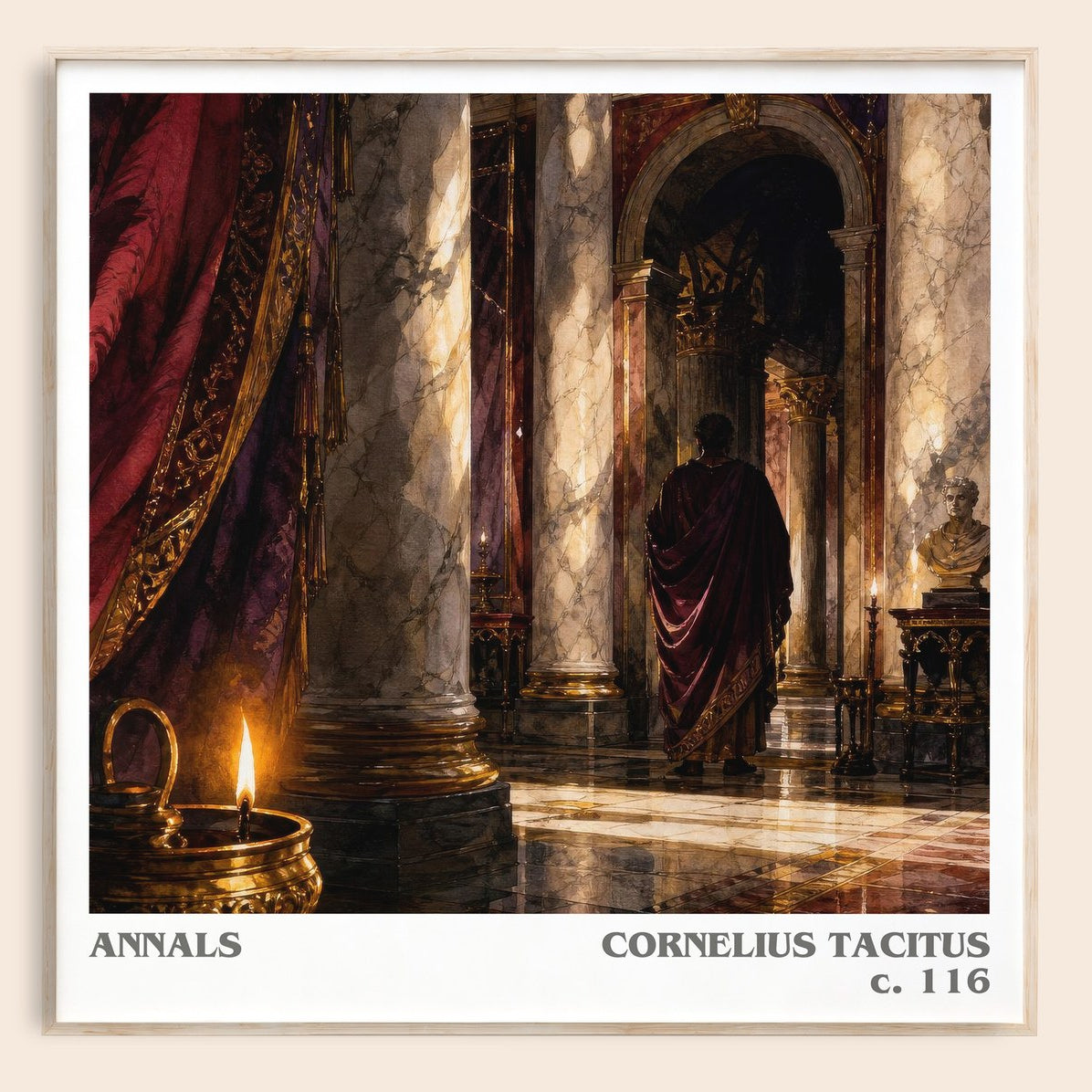 Annals literary book poster by Cornelius Tacitus – framed literary art print