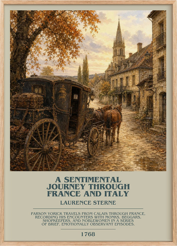 Sentimental Journey Through France and Italy Bookish Wall Art by Laurence Sterne