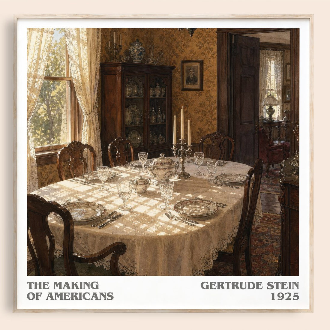 The Making of Americans literary book poster by Gertrude Stein – framed literary art print