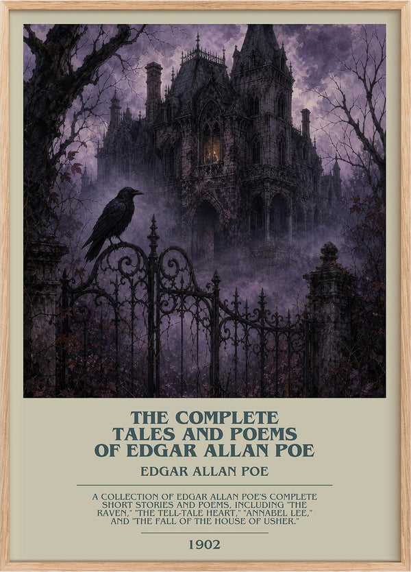 Complete Tales and Poems of Edgar Allan Poe Bookish Wall Art by E. Poe