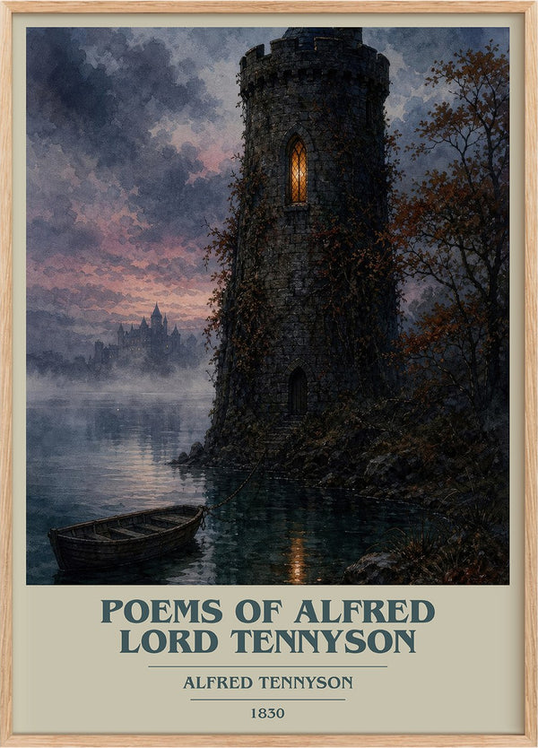 Poems of Alfred Lord Tennyson Book Cover Poster by Alfred Tennyson
