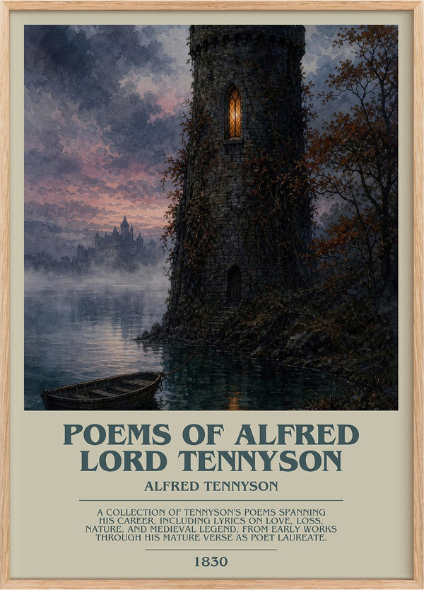 Poems of Alfred Lord Tennyson Bookish Wall Art by Alfred Tennyson