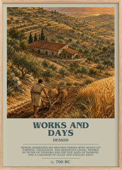 Works and Days Bookish Wall Art by Hesiod