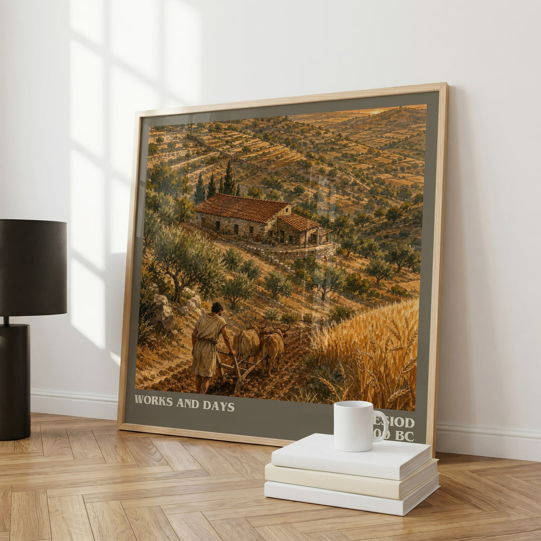 Works and Days literary art print colour and style options – Hesiod book art