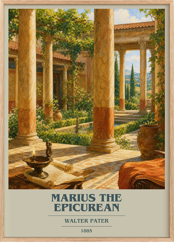Marius the Epicurean Book Cover Poster by Walter Pater