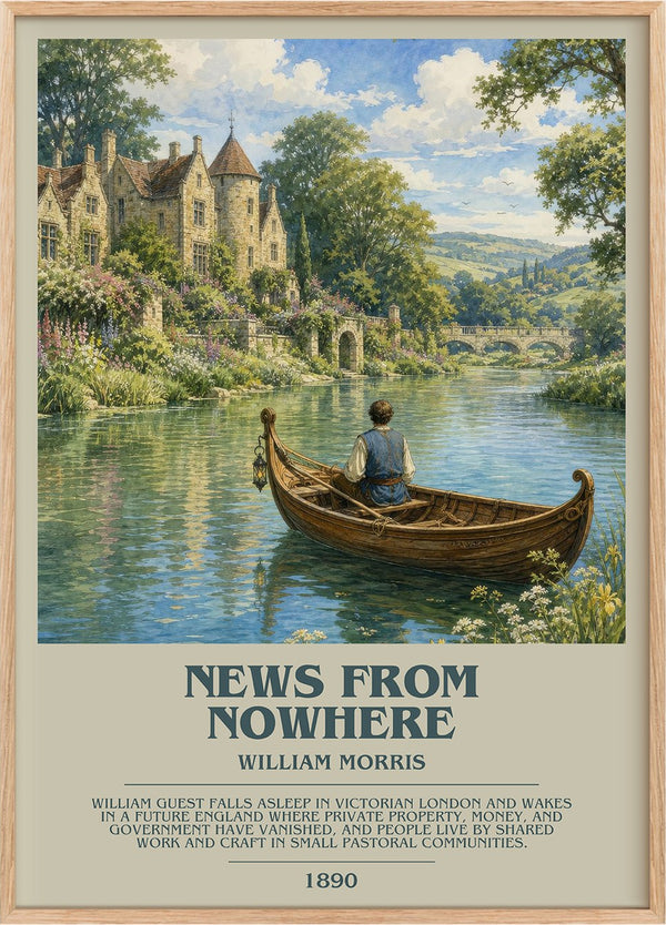 News from Nowhere Bookish Wall Art by William Morris