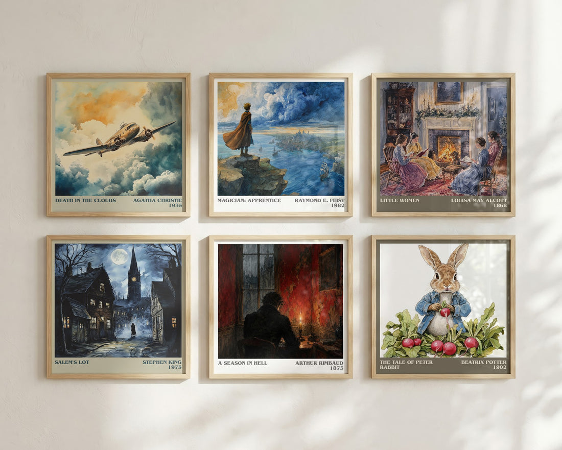 A Season in Hell literary print in frame leaning in hallway – poetry wall art