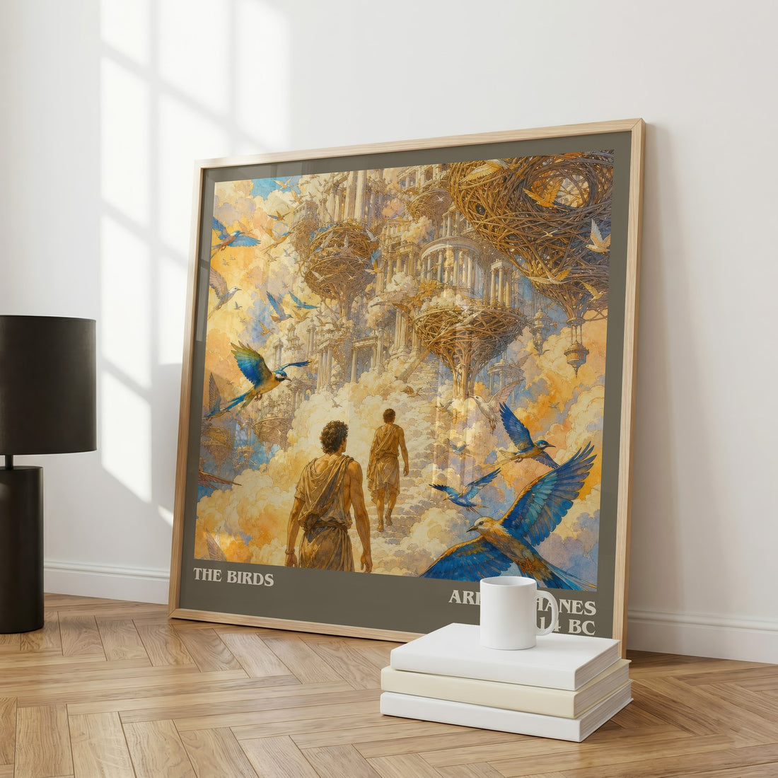 The Birds literary art print colour and style options – Aristophanes book art