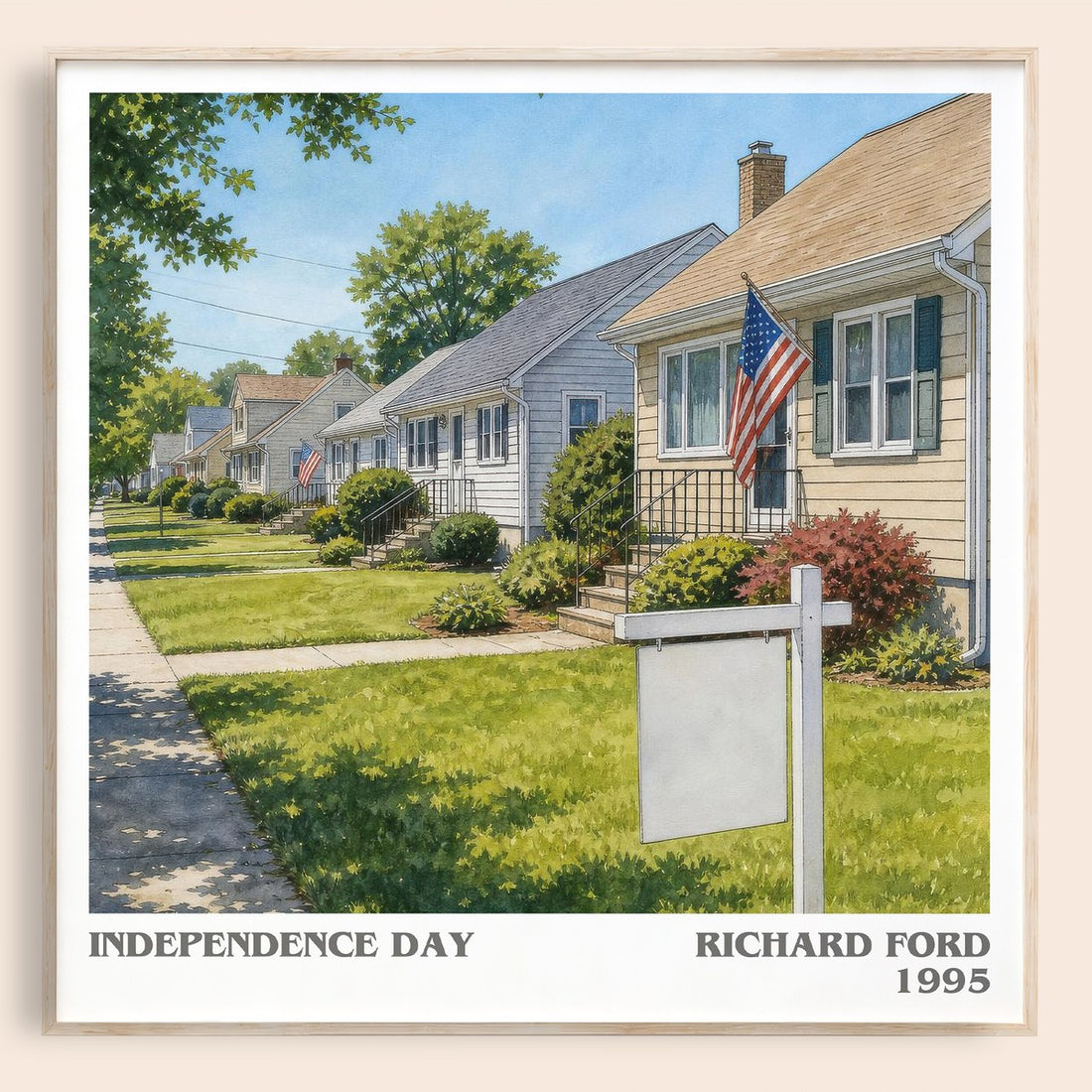 Independence Day literary book poster by Richard Ford – framed literary art print