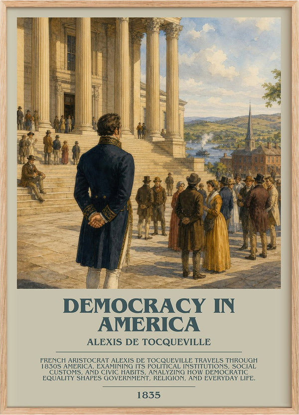 Democracy in America Bookish Wall Art by Alexis de Tocqueville