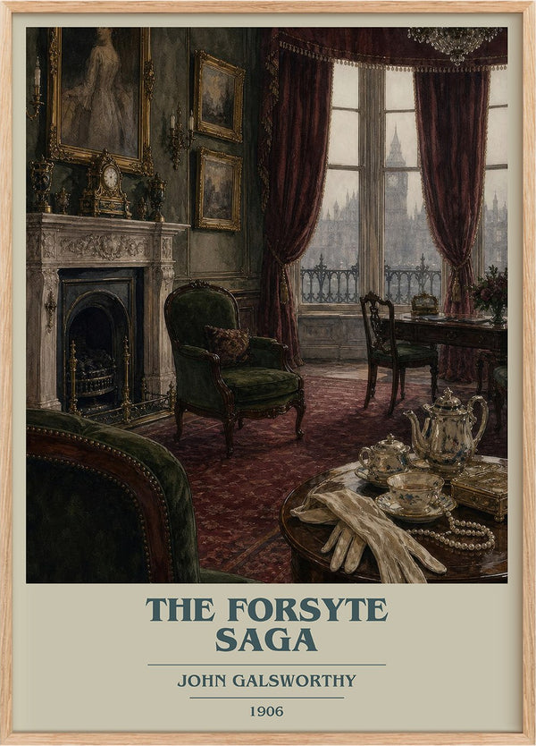 The Forsyte Saga Book Cover Poster by John Galsworthy