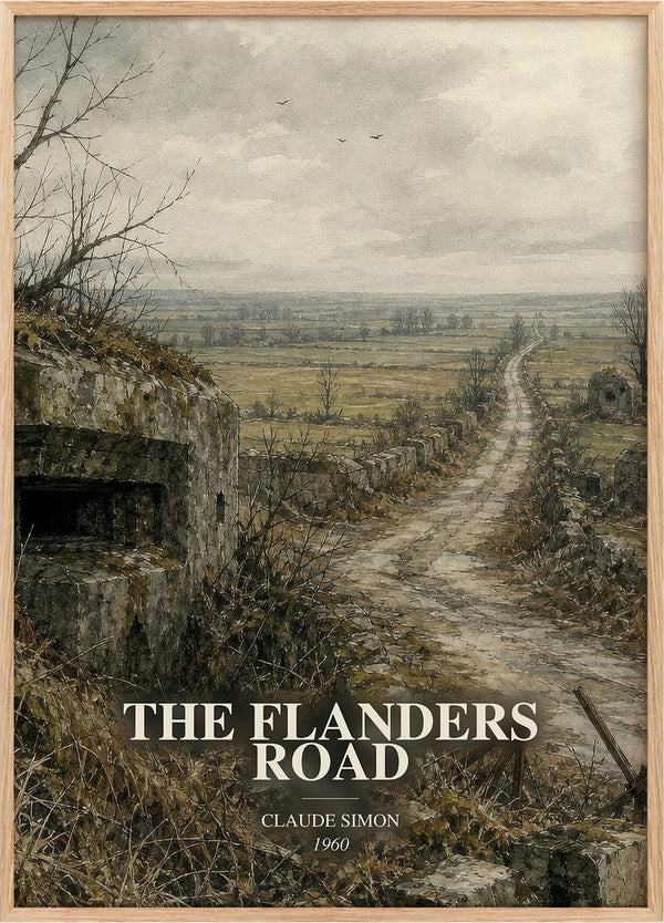 The Flanders Road Book Watercolour Illustration by Claude Simon
