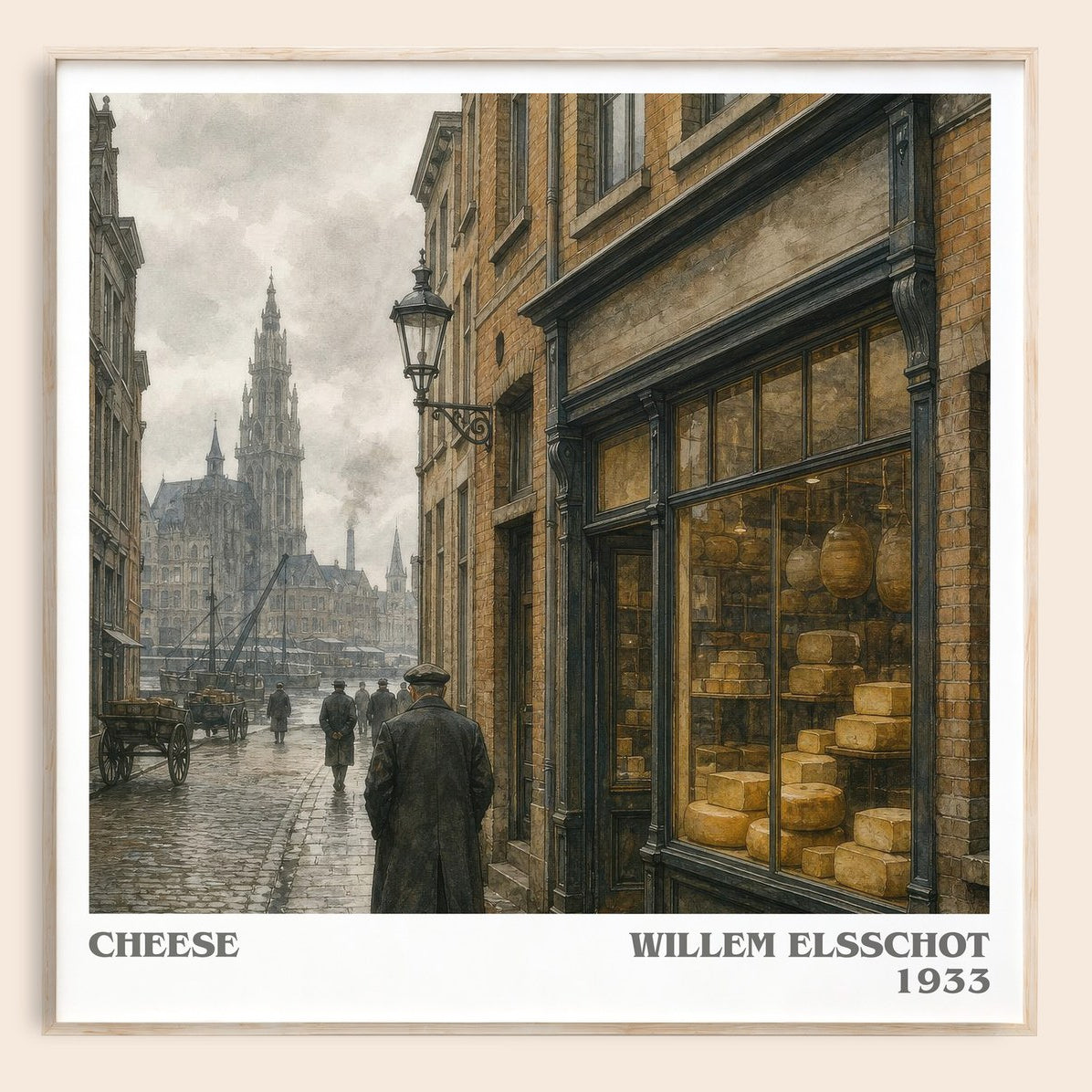 Cheese literary book poster by Willem Elsschot – framed literary art print