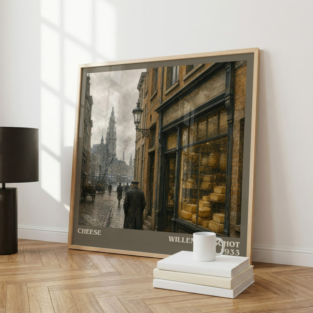 Cheese literary art print colour and style options – Willem Elsschot book art