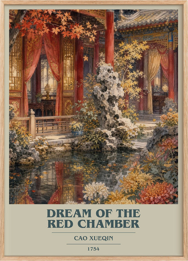 Dream of the Red Chamber Book Cover Poster by Cao Xueqin