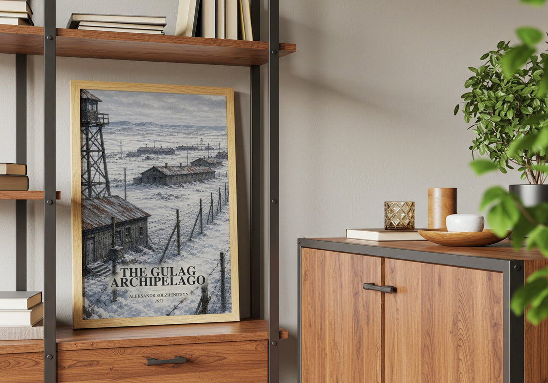 The Gulag Archipelago book watercolour illustration paper finish options – matte satin gloss