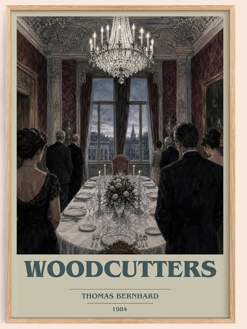 Woodcutters book cover book poster by Thomas Bernhard – framed literary art print