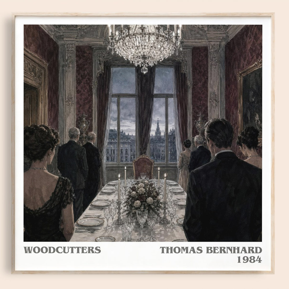 Woodcutters literary book poster by Thomas Bernhard – framed literary art print
