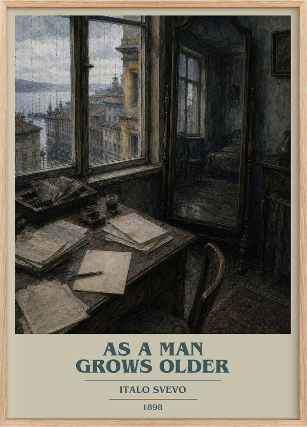 As A Man Grows Older Book Cover Poster by Italo Svevo