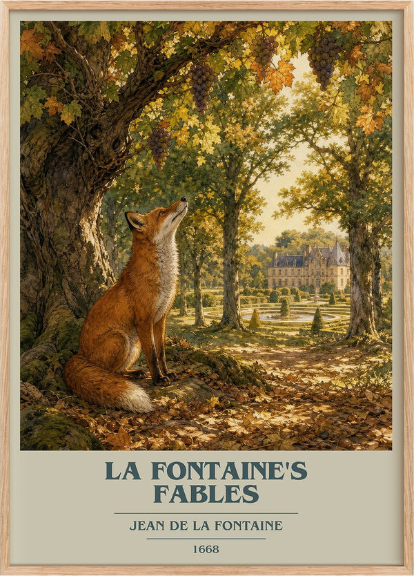 La Fontaine's Fables Book Cover Poster by Jean de La Fontaine